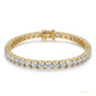 Elegant 14K Yellow Gold Natural Diamond Tennis Bracelet IGI Certified Daily Wear