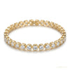 Bezel Round Certified Lab-Grown 8Ct Diamond Tennis Bracelet 14k Yellow Gold – white background main image