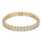 Bezel Round Certified Lab-Grown 8Ct Diamond Tennis Bracelet 14k Yellow Gold