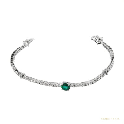 Bezel 3Ct Round Certified Lab Grown/CVD Diamond Tennis Bracelet 14k Yellow Gold