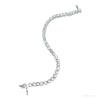 Sparkling 7Ct Certified Natural Diamond Tennis Bracelet 14Kt White Gold Round – white background main image