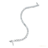 Sparkling 7Ct Certified Natural Diamond Tennis Bracelet 14Kt White Gold Round – white background main image