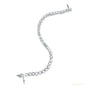 Sparkling 7Ct Certified Natural Diamond Tennis Bracelet 14Kt White Gold Round