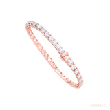 Round Cut 4.50CT IGI Certified Natural Diamond Tennis Bracelet 14K Yellow Gold – white background main image