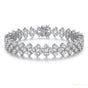 Solid 14K White Gold Round-Cut Certified Natural Diamond Tennis Bracelet Gift