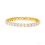 9.30Ct Round Cut Sparkling Natural Diamond Tennis Bracelet 14k Gold Certified – white background main image