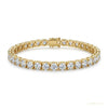 Tennis Bracelet 5Ct Round GH SI Natural Diamond 14K Yellow Gold Wedding Proposal – white background main image