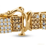 Round Cut Genuine Lab-Grown Diamond 9CT Statement Men's Bracelet 14k Yellow Gold – white background main image