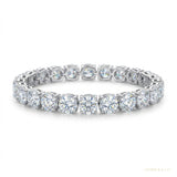 9.50Ct Round Certified Natural Diamond Tennis Bracelet 14k White Gold GIA Passed – white background main image