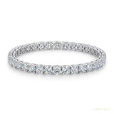 6.20Ct Round Cut GH/VS Natural Diamond Tennis Bracelet Engagement Gift 14k Gold – white background main image