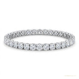 5Ct Round Cut GH/VS Natural Diamond Tennis Bracelet Birthday Gift 14k White Gold – white background main image