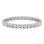 5Ct Round Cut GH/VS Natural Diamond Tennis Bracelet Birthday Gift 14k White Gold