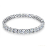 Attractive Round Cut Natural Red Ruby Tennis Bracelet For Women 14k Yellow Gold – white background main image