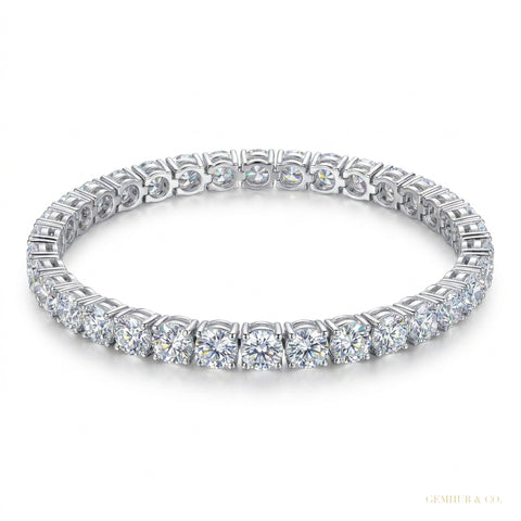 Attractive Round Cut Natural Red Ruby Tennis Bracelet For Women 14k Yellow Gold – white background main image