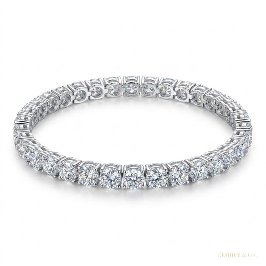 Attractive Round Cut Natural Red Ruby Tennis Bracelet For Women 14k Yellow Gold – white background main image