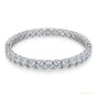 Attractive Round Cut Natural Red Ruby Tennis Bracelet For Women 14k Yellow Gold