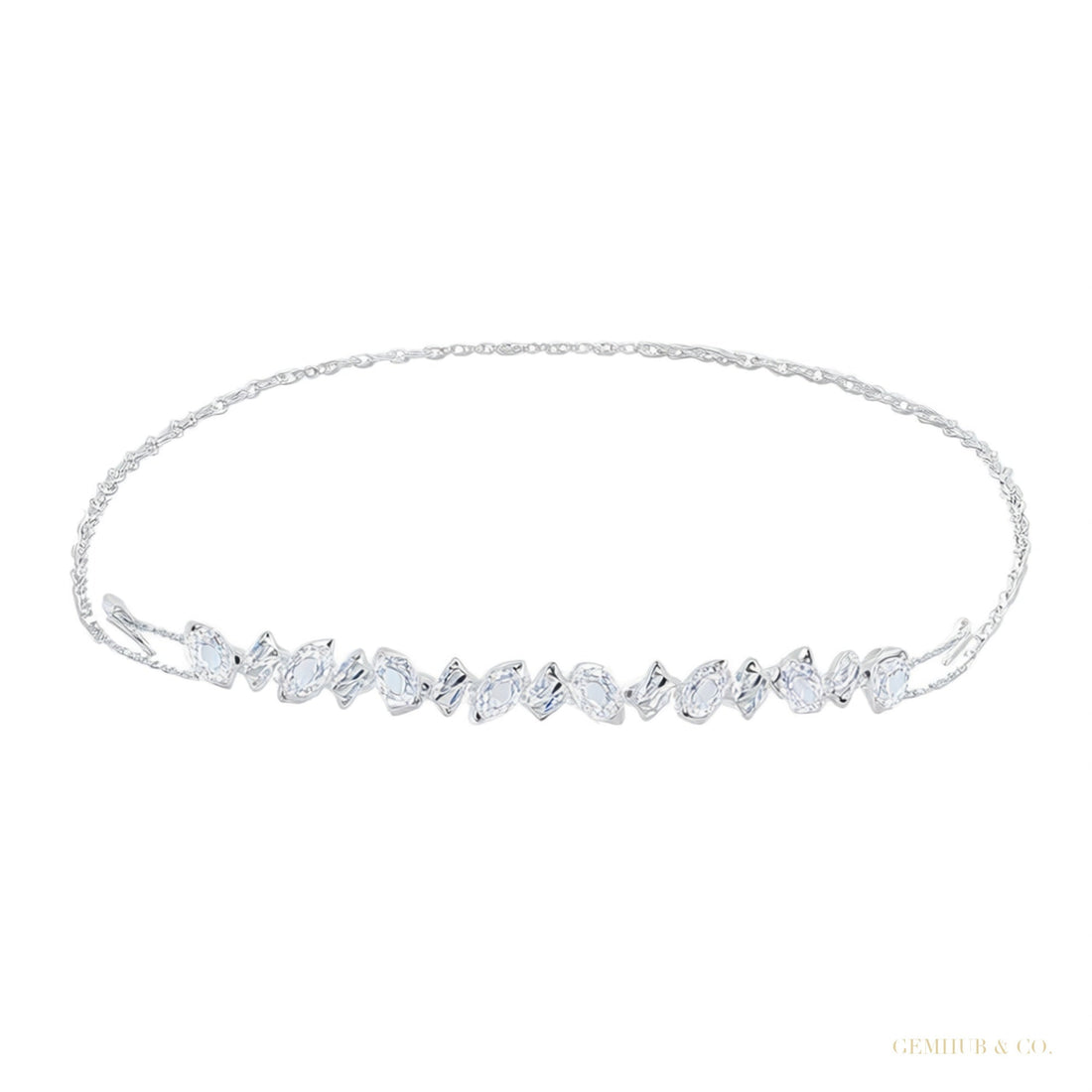 Fancy Charm Marquise Cut Natural Diamond Wedding Chain Tennis Bracelet 14k Gold – white background main image
