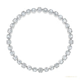 IGI Natural 4.00Ct Diamond 3-Prongs Set Martini Style Tennis Bracelet 14Kt Gold – white background main image