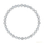 IGI Natural 4.00Ct Diamond 3-Prongs Set Martini Style Tennis Bracelet 14Kt Gold