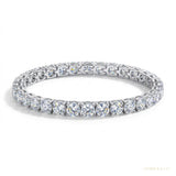 Certified 4.95Ct Round Natural Diamond Exquisite Tennis Bracelet 14k Gold GH/VS – white background main image