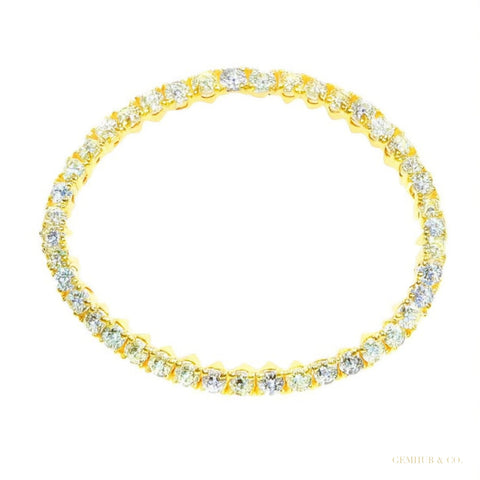 7.50CT Round Cut Natural Diamond Tennis Bracelet Wedding Gift 14K White Gold – white background main image