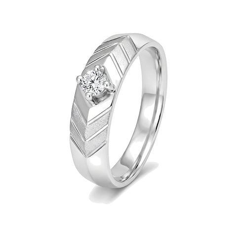 Adoring 950Pt Platinum Finger Ring - 950Pt Platinum - GEMHUB
