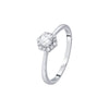 Subtle Diamond and Platinum Finger Ring - 950Pt Platinum - GEMHUB