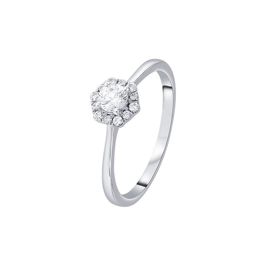 Subtle Diamond and Platinum Finger Ring - 950Pt Platinum - GEMHUB