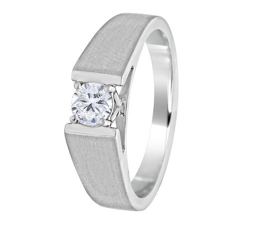 Quality Men's Diamond Solitaire Ring - 950Pt Platinum - GEMHUB