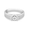 Stylish Platinum Solitaire Men's Ring - Image 2 - GEMHUB