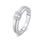 Glossy Platinum Solitaire Diamond Ring