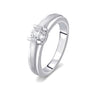 Glossy Platinum Solitaire Diamond Ring in 950Pt Platinum