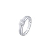 Glossy Platinum Solitaire Diamond Ring - 950Pt Platinum - GEMHUB