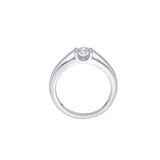 Glossy Platinum Solitaire Diamond Ring - Image 3 - GEMHUB