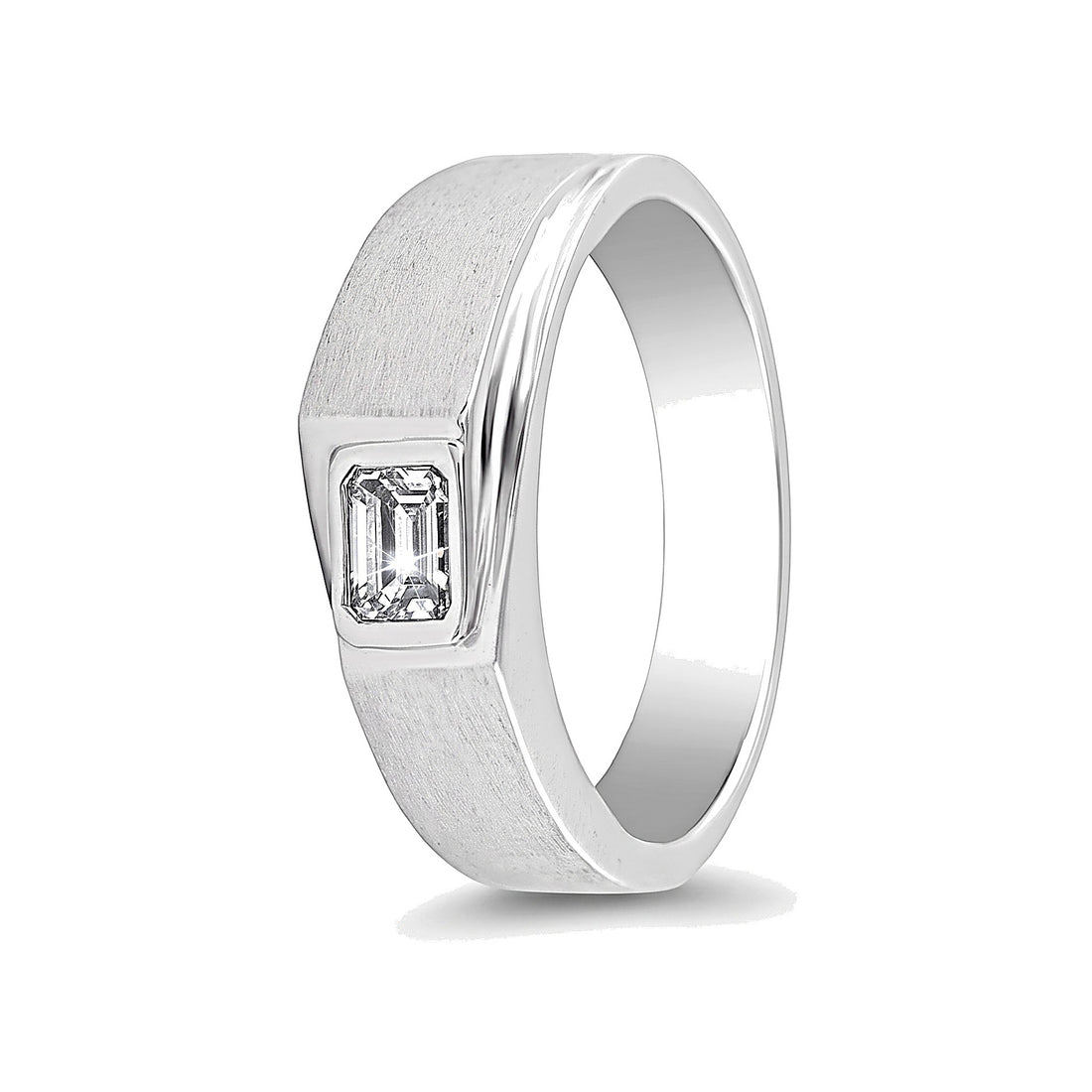 Platinum Bezel Diamond Ring - 950Pt Platinum - GEMHUB